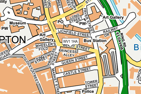 WV1 1HA map - OS OpenMap – Local (Ordnance Survey)