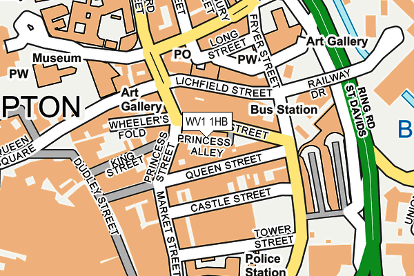 WV1 1HB map - OS OpenMap – Local (Ordnance Survey)