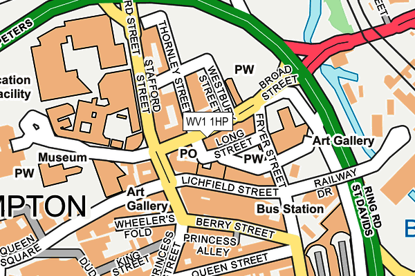 WV1 1HP map - OS OpenMap – Local (Ordnance Survey)