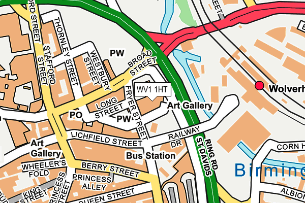 WV1 1HT map - OS OpenMap – Local (Ordnance Survey)