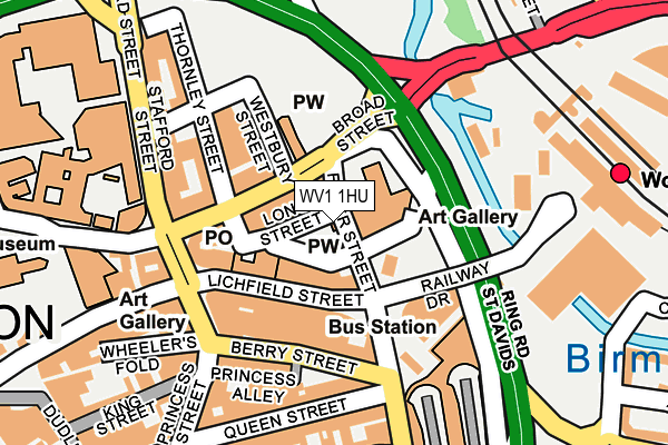 WV1 1HU map - OS OpenMap – Local (Ordnance Survey)