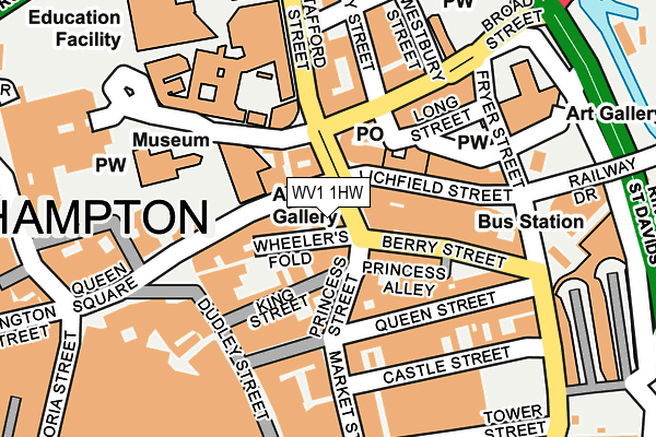 WV1 1HW map - OS OpenMap – Local (Ordnance Survey)