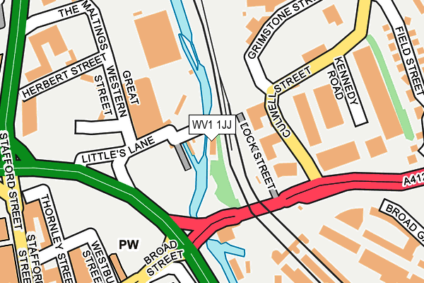 WV1 1JJ map - OS OpenMap – Local (Ordnance Survey)