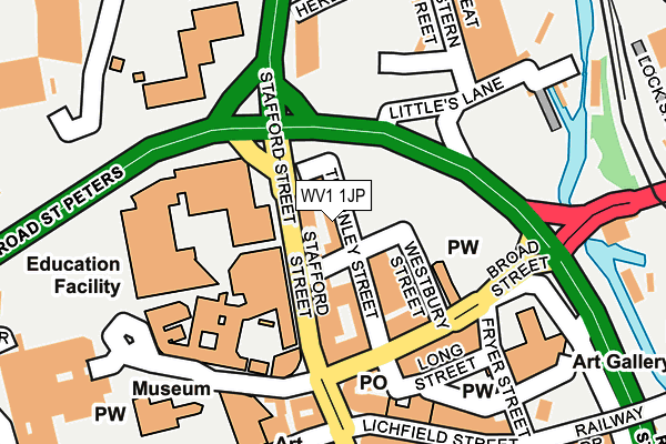 WV1 1JP map - OS OpenMap – Local (Ordnance Survey)