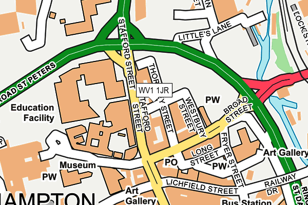 WV1 1JR map - OS OpenMap – Local (Ordnance Survey)