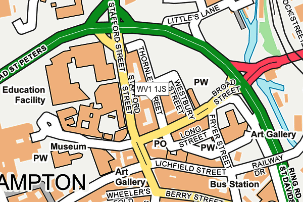 WV1 1JS map - OS OpenMap – Local (Ordnance Survey)
