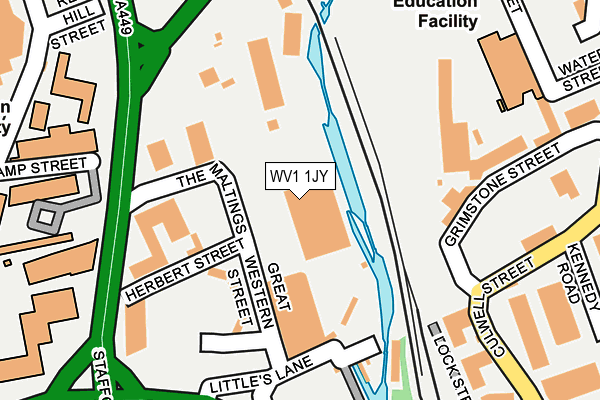 WV1 1JY map - OS OpenMap – Local (Ordnance Survey)