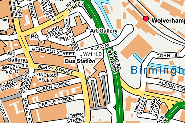 WV1 1LD map - OS OpenMap – Local (Ordnance Survey)