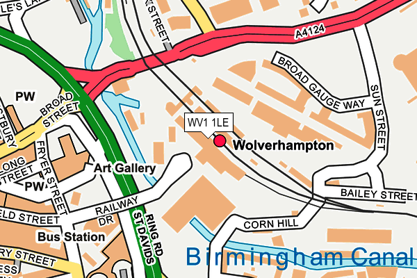 WV1 1LE map - OS OpenMap – Local (Ordnance Survey)