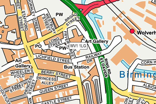 WV1 1LG map - OS OpenMap – Local (Ordnance Survey)