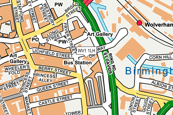 WV1 1LH map - OS OpenMap – Local (Ordnance Survey)