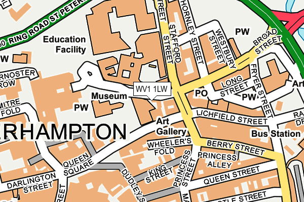 WV1 1LW map - OS OpenMap – Local (Ordnance Survey)