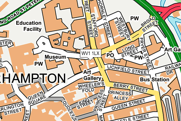 WV1 1LX map - OS OpenMap – Local (Ordnance Survey)