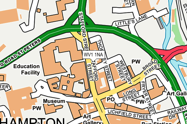 WV1 1NA map - OS OpenMap – Local (Ordnance Survey)