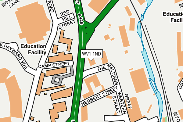 WV1 1ND map - OS OpenMap – Local (Ordnance Survey)