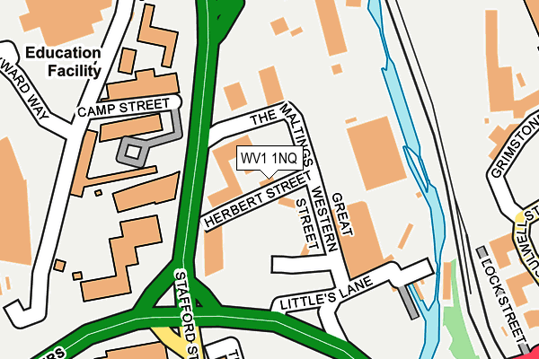 WV1 1NQ map - OS OpenMap – Local (Ordnance Survey)