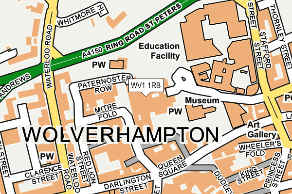 WV1 1RB map - OS OpenMap – Local (Ordnance Survey)