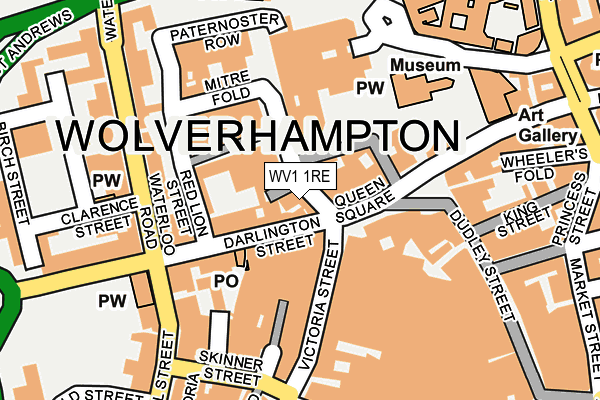 WV1 1RE map - OS OpenMap – Local (Ordnance Survey)