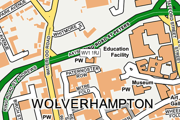 WV1 1RJ map - OS OpenMap – Local (Ordnance Survey)