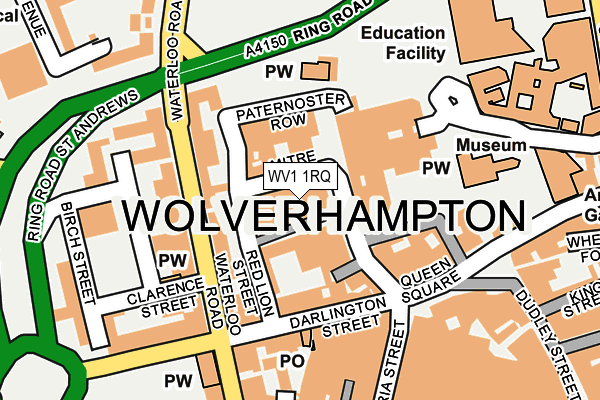 WV1 1RQ map - OS OpenMap – Local (Ordnance Survey)