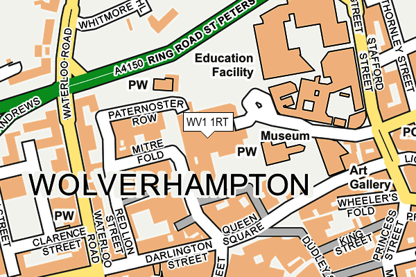 WV1 1RT map - OS OpenMap – Local (Ordnance Survey)