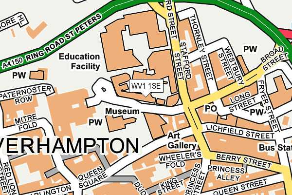 WV1 1SE map - OS OpenMap – Local (Ordnance Survey)