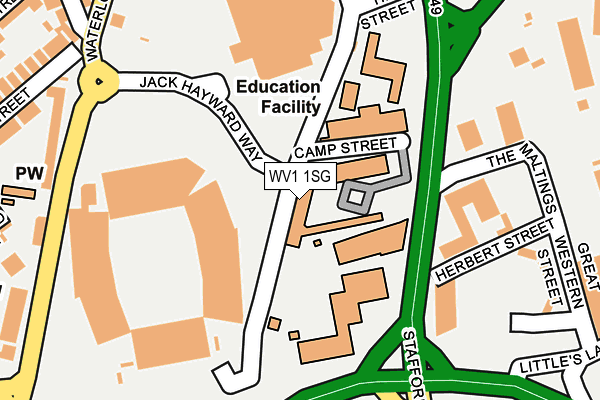 WV1 1SG map - OS OpenMap – Local (Ordnance Survey)