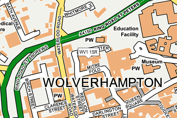 WV1 1SR map - OS OpenMap – Local (Ordnance Survey)