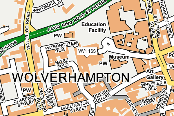 WV1 1SS map - OS OpenMap – Local (Ordnance Survey)