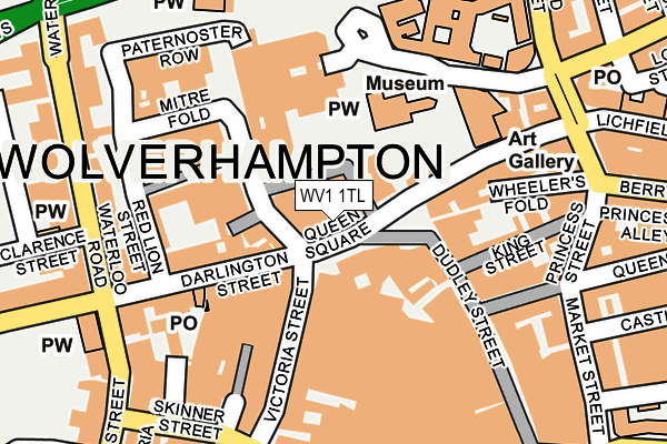 WV1 1TL map - OS OpenMap – Local (Ordnance Survey)