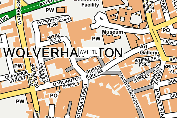 WV1 1TU map - OS OpenMap – Local (Ordnance Survey)