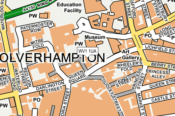 WV1 1UA map - OS OpenMap – Local (Ordnance Survey)