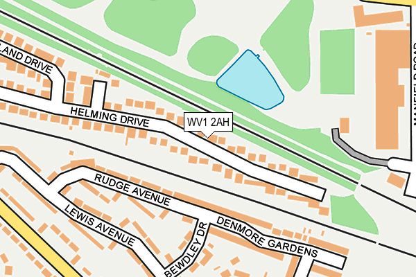 WV1 2AH map - OS OpenMap – Local (Ordnance Survey)