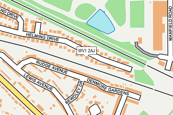 WV1 2AJ map - OS OpenMap – Local (Ordnance Survey)