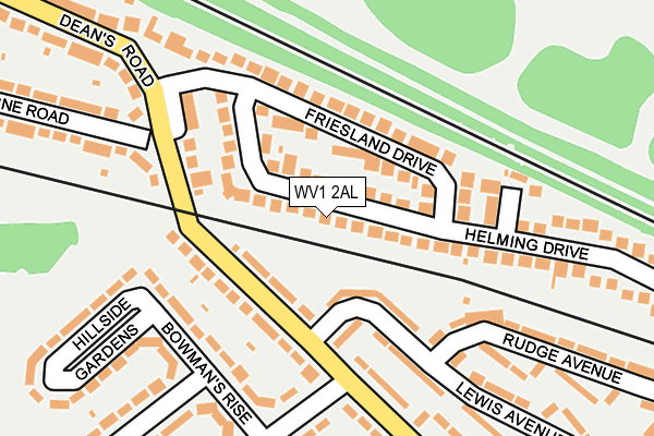 WV1 2AL map - OS OpenMap – Local (Ordnance Survey)