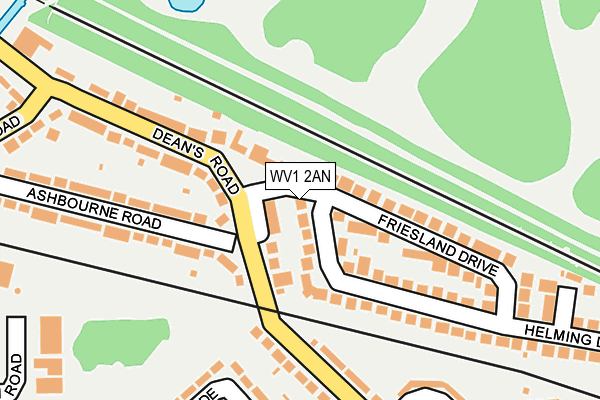 WV1 2AN map - OS OpenMap – Local (Ordnance Survey)