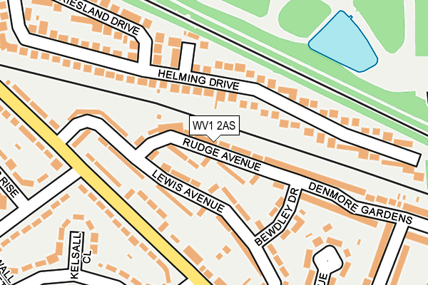 WV1 2AS map - OS OpenMap – Local (Ordnance Survey)