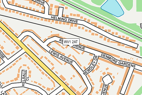 WV1 2AT map - OS OpenMap – Local (Ordnance Survey)