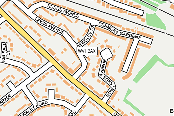 WV1 2AX map - OS OpenMap – Local (Ordnance Survey)