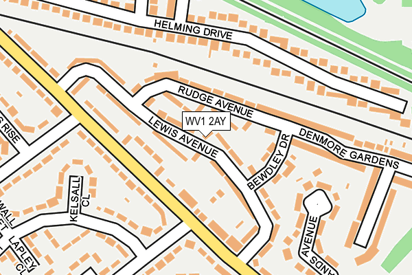 WV1 2AY map - OS OpenMap – Local (Ordnance Survey)