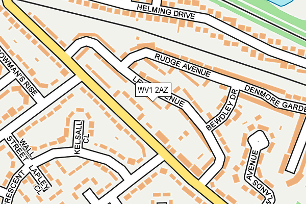 WV1 2AZ map - OS OpenMap – Local (Ordnance Survey)
