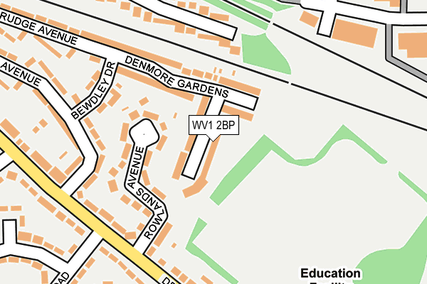 WV1 2BP map - OS OpenMap – Local (Ordnance Survey)
