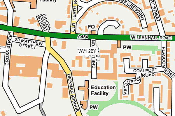 WV1 2BY map - OS OpenMap – Local (Ordnance Survey)