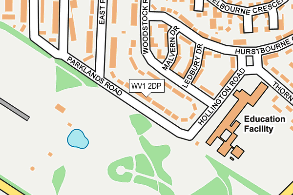 WV1 2DP map - OS OpenMap – Local (Ordnance Survey)