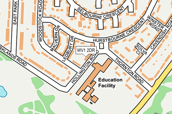 WV1 2DR map - OS OpenMap – Local (Ordnance Survey)