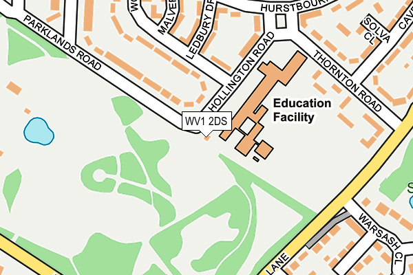 WV1 2DS map - OS OpenMap – Local (Ordnance Survey)
