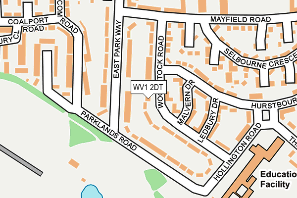 WV1 2DT map - OS OpenMap – Local (Ordnance Survey)