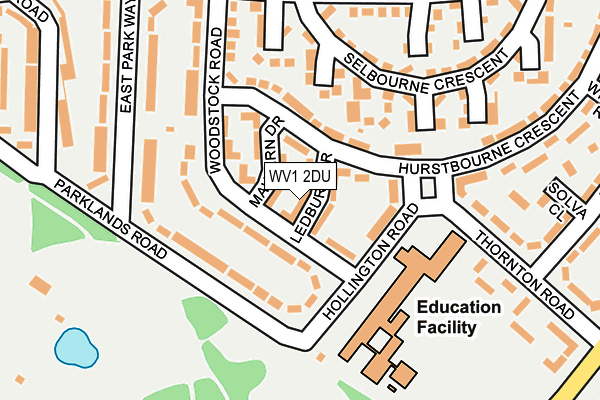 WV1 2DU map - OS OpenMap – Local (Ordnance Survey)