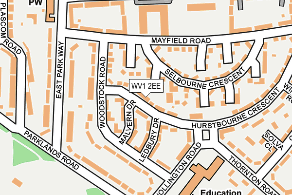 WV1 2EE map - OS OpenMap – Local (Ordnance Survey)