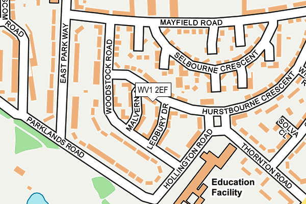 WV1 2EF map - OS OpenMap – Local (Ordnance Survey)